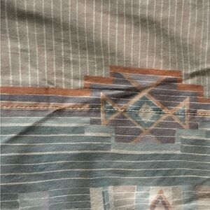 Vintage Geometric Southwestern Design Patterned Flat sheet, double full
